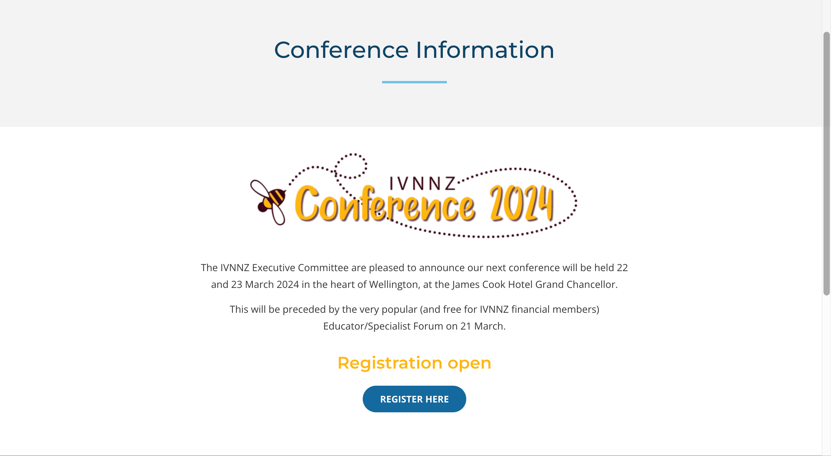 IVNNZ Conference March 2024 - Register Today! IVNNZ Conference March 2024 - Register Today!